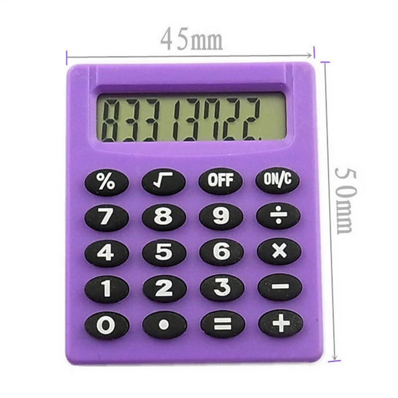 Boutique Kanceliarinės prekės Small Square Personalized Mini Creative Calculator Candy Color School Office Electronics 8 skaitmenų skaičiuotuvas