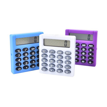 Нов студентски мини електронен калкулатор Candy Color Calculate Офис канцеларски материали Подарък монетна батерия 1 БР