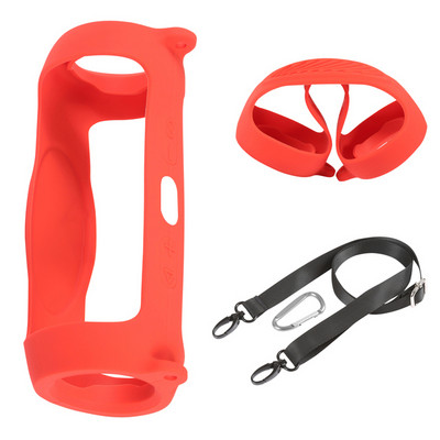 Uus Bluetoothi kõlariümbris, pehme silikoonist kate koos rihmakarabiiniga JBL Charge 5 juhtmevaba Bluetoothi kõlarikoti jaoks