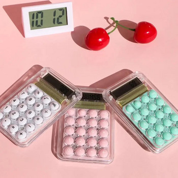 8-цифрен дисплей Симпатичен калкулатор Силиконов бутон в цвят бонбон Прозрачен калкулатор Сладък вятър Изпратете подаръци на учениците