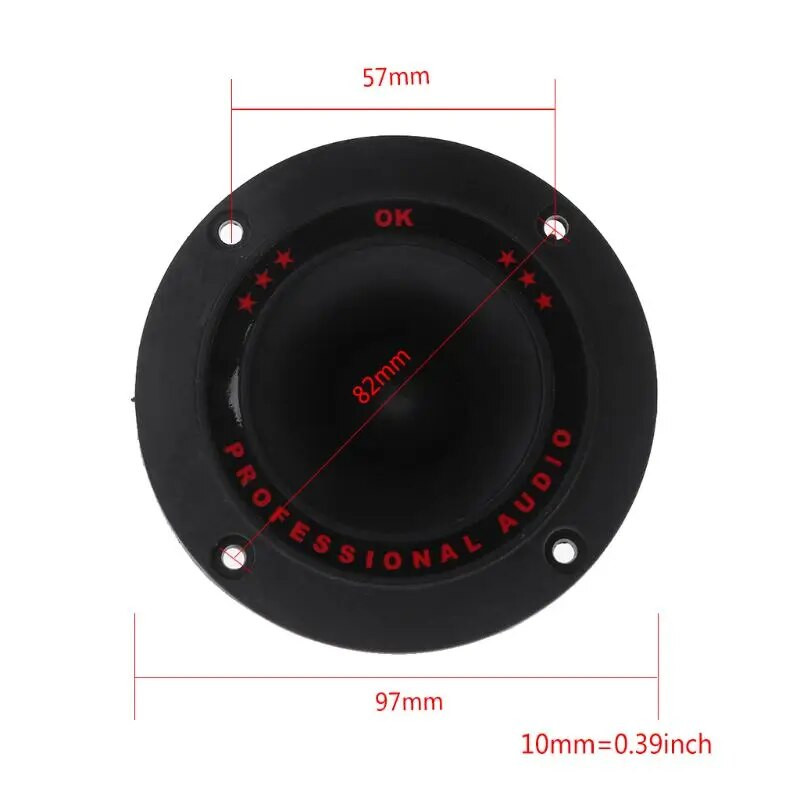 ESTD 2PCS Piezoelektrični visokotonac 3" zvučnik Visokotonac Keramički piezo zvučnik