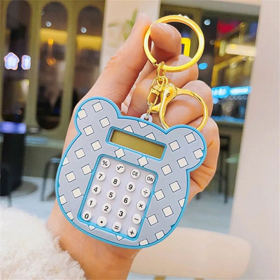 Joc de jucării Bijuterii Pandantiv Calculator electronice de birou Breloc Calculator cu cap de urs Calculator electronic Calculator cu cifre