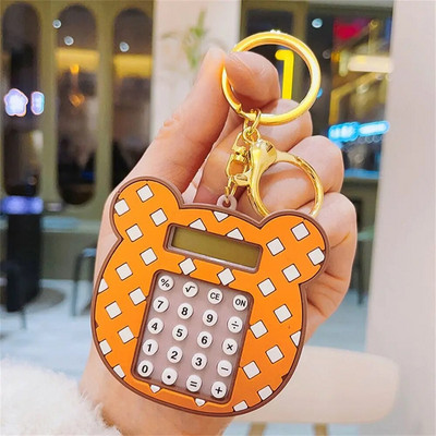 Joc de jucării Bijuterii Pandantiv Calculator electronice de birou Breloc Calculator cu cap de urs Calculator electronic Calculator cu cifre