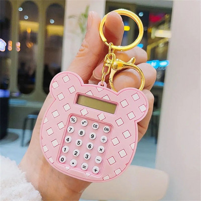 Joc de jucării Bijuterii Pandantiv Calculator electronice de birou Breloc Calculator cu cap de urs Calculator electronic Calculator cu cifre