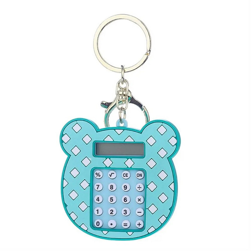 Joc de jucării Bijuterii Pandantiv Calculator electronice de birou Breloc Calculator cu cap de urs Calculator electronic Calculator cu cifre