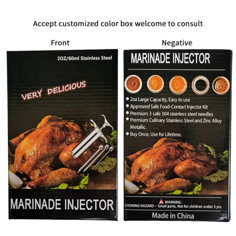 Prieskonių švirkštų rinkinys Mėsa Kalakutiena Vištienos skonio purkštukas Virtuvės padažas Marinatas Injekcija Namų virtuvės priedai
