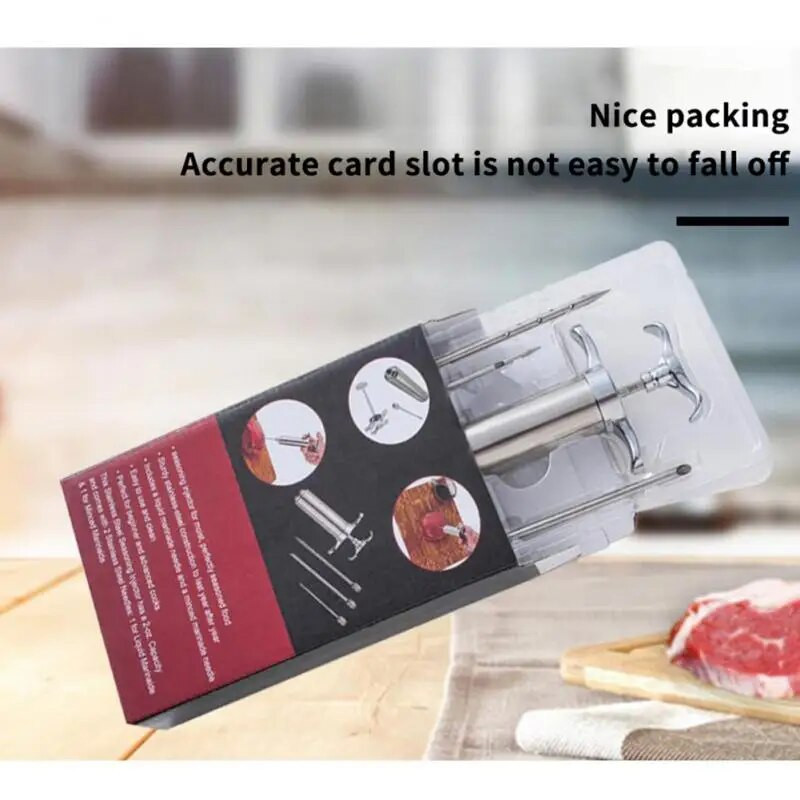 Prieskonių švirkštų rinkinys Mėsa Kalakutiena Vištienos skonio purkštukas Virtuvės padažas Marinatas Injekcija Namų virtuvės priedai