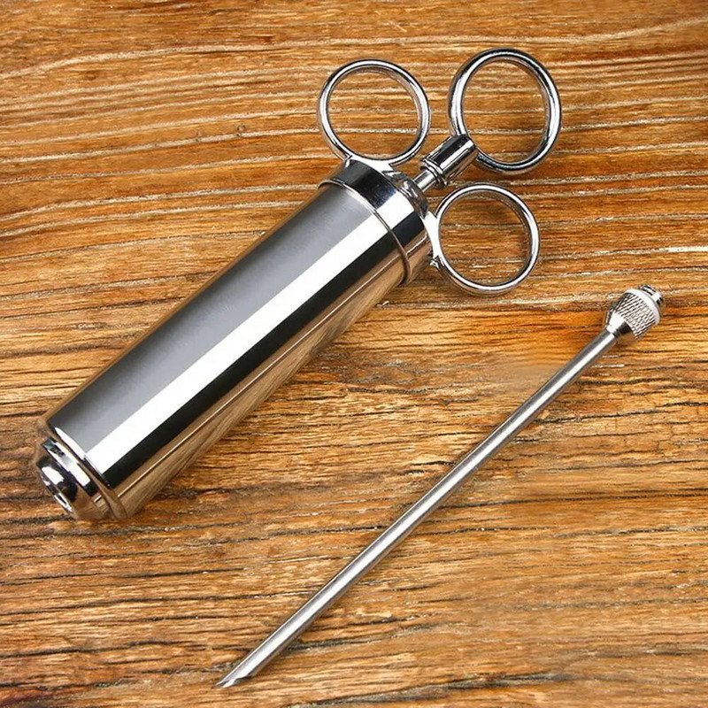 Mėsos marinato purkštukų rinkinys Prieskonių purkštukas Mėsos purkštuvai nerūdijančio plieno kepimo švirkštas su 2–5 adatomis