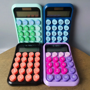 10-цифрен Candy Color Безшумен калкулатор с голям дисплей Механична клавиатура Счетоводен учебен калкулатор Candy Color Преносим