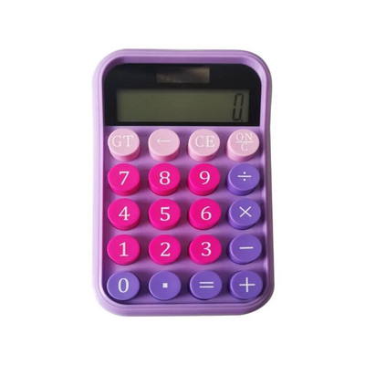 10 skaitmenų „Candy Color“ tylus skaičiuotuvas didelio ekrano mechaninė klaviatūra Apskaitos mokymosi skaičiuotuvas „Candy Color“ nešiojamas