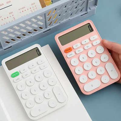 Прост бонбонен ръчен калкулатор Помощник в обучението на студенти Калкулатор Счетоводство Специален женски мини преносим компютър