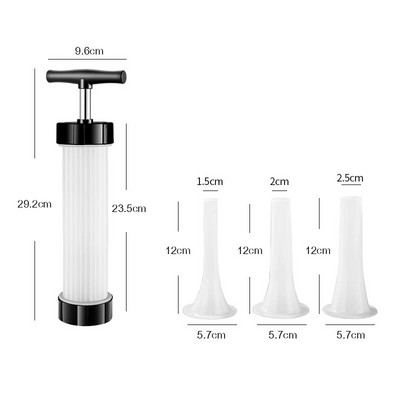 Dešrų įdaru malūnėlis Mėsos užpildymo mašinos antgalis dešrai mėsai Dešrų užpildymo mašinos Mėsos piltuvo įrankių rinkinys Didmeninė prekyba