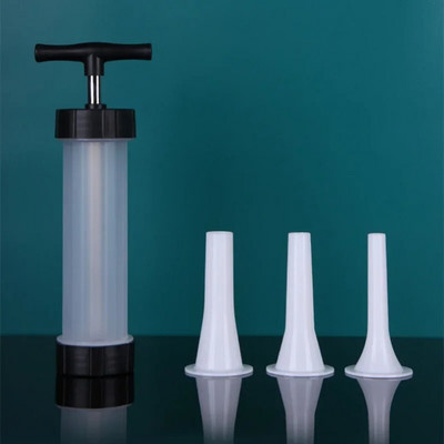 4 vnt. / rinkinys Naminis dešros įdaru Jerky Gun rankinis mėsos švirkštas su 3 antgaliais Sausage Machine Dešros užpildu mėsos purkštuvu