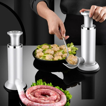 Ръчна машина за пълнене на колбаси, комплект за приготвяне на пълнеж за месо, машина за домашни кюфтета, консумативи за кухненски инструменти