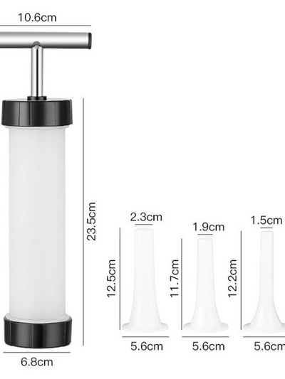 Kolbász töltelék Jerky Gun Manaul húsfecskendő Házi készítésű házi készítésű kolbászszerszám töltőanyag Coisa Pra Cozinha Picadora De Carne kézikönyv