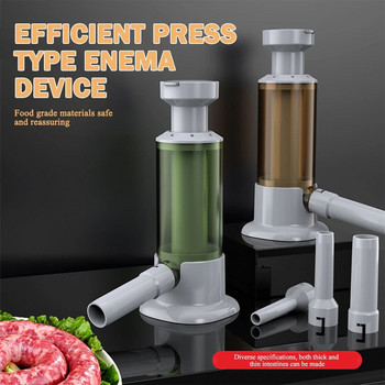 Χειροκίνητη Sausage Maker Meat Injector Εργαλείο σπιτικής πρέσας Τύπος κρεάτων Μηχανή γέμισης λουκάνικων Sausage filler Kitchen Gadget