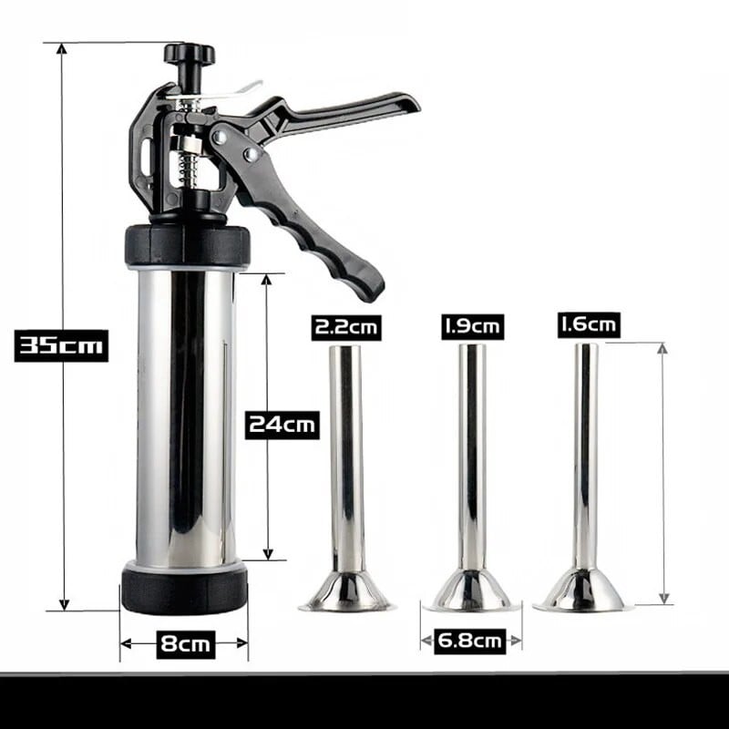 Ručni punjač za kobasice Stroj za punjenje mesa za kobasice Alat za domaće domaće kobasice Ručni strojevi za kobasice Mlaznica za lijevak