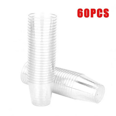 20/50/100 db Eldobható átlátszó műanyag csésze kültéri piknik születésnapi konyhai party shot poharak zselés poharak étkészlet kóstoló 30 ml
