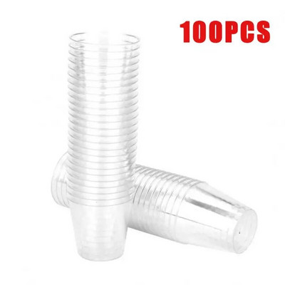 20/50/100 db Eldobható átlátszó műanyag csésze kültéri piknik születésnapi konyhai party shot poharak zselés poharak étkészlet kóstoló 30 ml