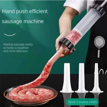 Ръчна машина за пълнене на колбаси Пълнеж за домашни колбаси Спринцовка за колбаси Приспособления за пълнене на колбаси Ръчни инструменти за инжектор за месо
