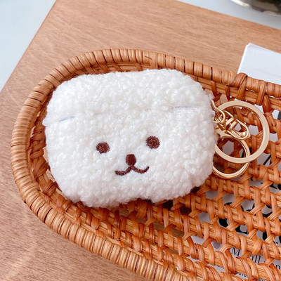 Mielas Fluffy Bear ausinių dėklas, skirtas Apple Airpods 3 1 Pro 2 USB C Cover Puikus kailinis dangtelis Airpods pro2 3 dėklas, skirtas airpod 3 pro