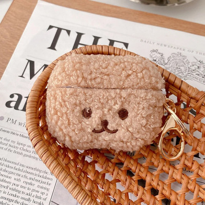 Mielas Fluffy Bear ausinių dėklas, skirtas Apple Airpods 3 1 Pro 2 USB C Cover Puikus kailinis dangtelis Airpods pro2 3 dėklas, skirtas airpod 3 pro