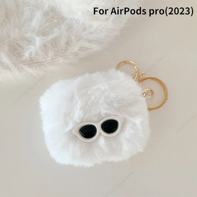 Mielas Fluffy Bear ausinių dėklas, skirtas Apple Airpods 3 1 Pro 2 USB C Cover Puikus kailinis dangtelis Airpods pro2 3 dėklas, skirtas airpod 3 pro