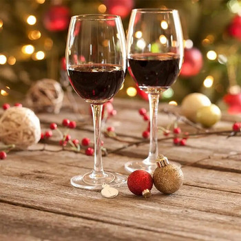 6 τμχ Μεταλλικά δαχτυλίδια για κύπελλο Χριστουγεννιάτικο Στήριγμα Διακόσμηση για πάρτι για ποτήρι κρασί Γυάλινο στολίδι Μαρκαδόροι κρασιού Μπαρ κουζίνας Διακοσμητικό δαχτυλίδι τραπεζιού