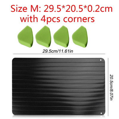 Greito atitirpinimo padėklas Atšildykite šaldytą maistą mėsą vaisius greito atitirpinimo lėkštės atitirpinimo virtuvės įtaiso įrankis