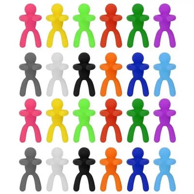 12/24 tk veiniklaasi äratundja silikoonist silt joogiklaasi identifitseerimissildid, sildid peonõude tarvikute jaoks