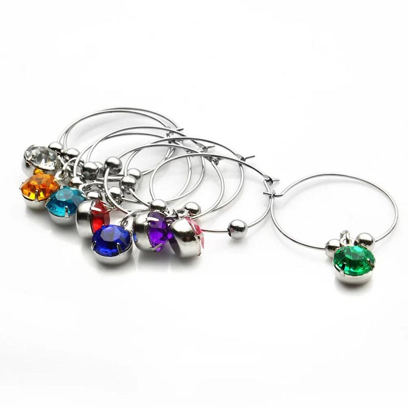 Marcatoare pentru farmece Etichete pentru inele pentru farmece Marcator pentru pahare de băutură Identificator de etichete pentru inel Producători de pahare Tijă de băut cu diamante Șampanie amuzantă