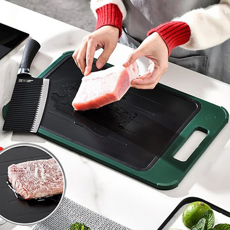 Kahepoolne multifunktsionaalne sulatuslõikelaud Sulatusalus Nõudepesumasinas pestav suur sulatusplaat koos tilgaaluse komplektiga mitte