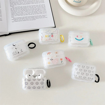 Cute Cartoon Wave Lovers Cover for Apple Airpods Pro 2nd Fashion Smile Heart Θήκες προστασίας ακουστικών για Airpods 1 2 3 Μπρελόκ