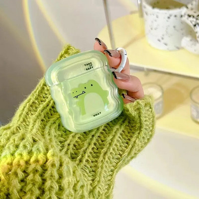 Mielas animacinių filmų „Wave Lovers“ dangtelis skirtas „Apple Airpods Pro 2nd Fashion Smile Heart“ ausinių apsauginiams dėkliukams „Airpods“ 1 2 3 raktų pakabukas