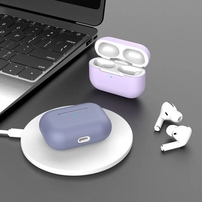 Силиконов калъф за Airpods Pro Калъф за Airpods Безжични Bluetooth слушалки Калъф за зарядно за AirPods pro