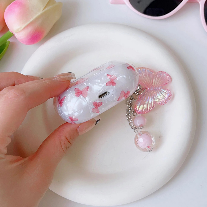 Kagylómintás pillangó Apple AirPods 1 2 pro Bluetooth fejhallgató fedél 3. generációs szilikon puha fedelű védőtok