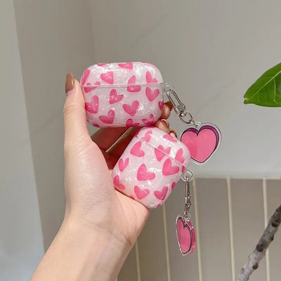 Луксозен калъф Pink Lover Heart за AirPods Pro 2 3 Earphone Funda за AirPods Pro 2-ро поколение Pro2 Coque за AirPod Pro 2 USB C