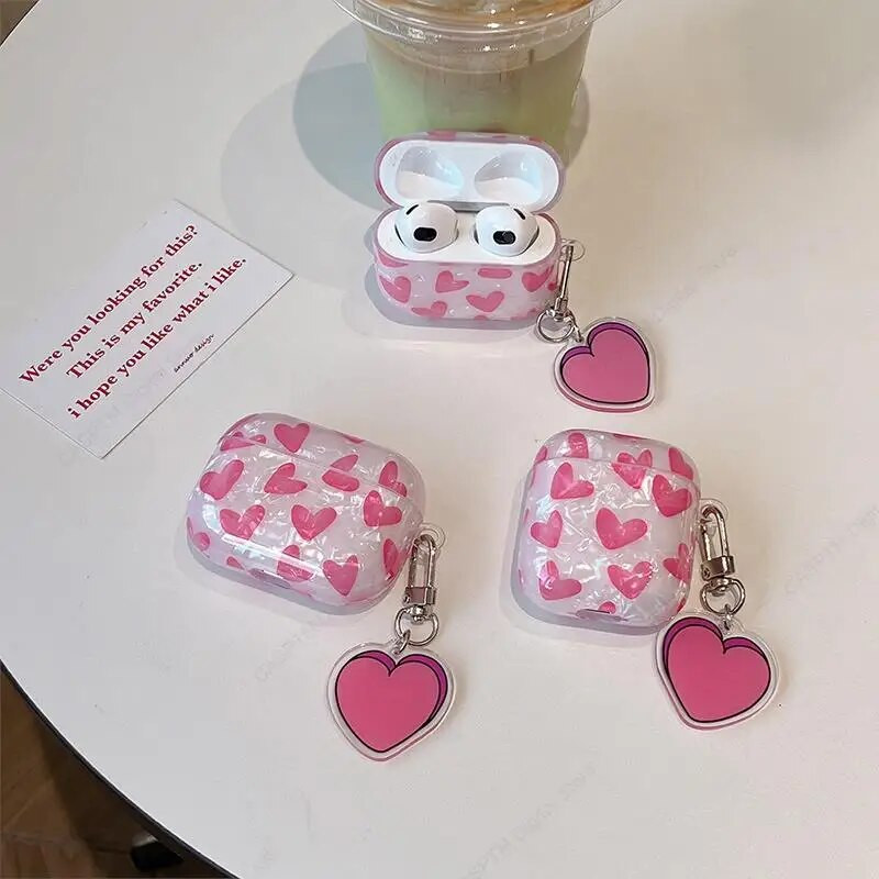 Luksuzna Pink Lover Heart torbica za AirPods Pro 2 3 Funda za slušalice za AirPods Pro 2. Pro2 Generation Coque za AirPod Pro 2 USB C