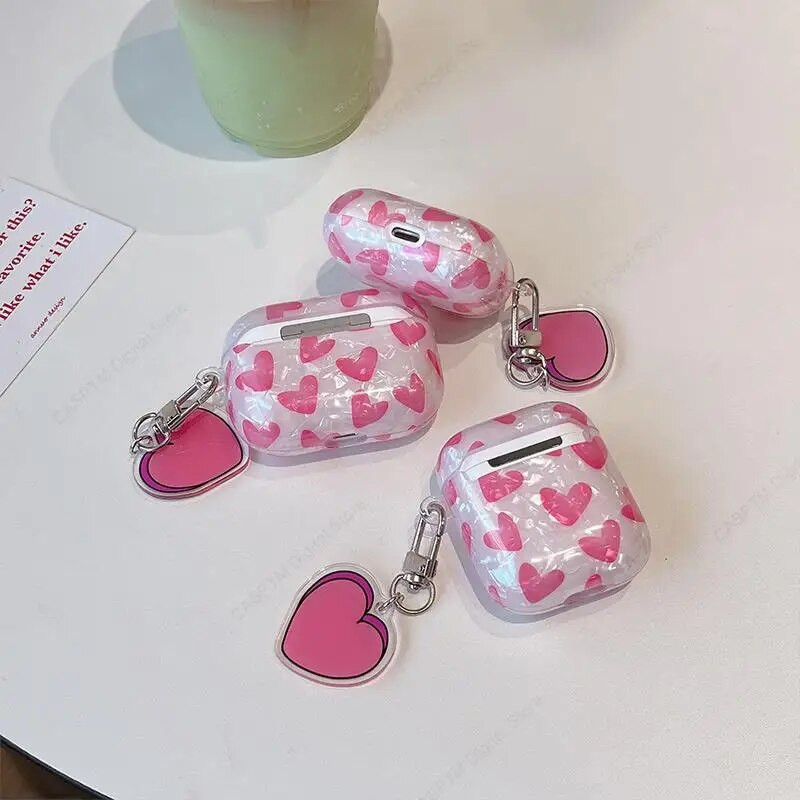 Luksuzna Pink Lover Heart torbica za AirPods Pro 2 3 Funda za slušalice za AirPods Pro 2. Pro2 Generation Coque za AirPod Pro 2 USB C