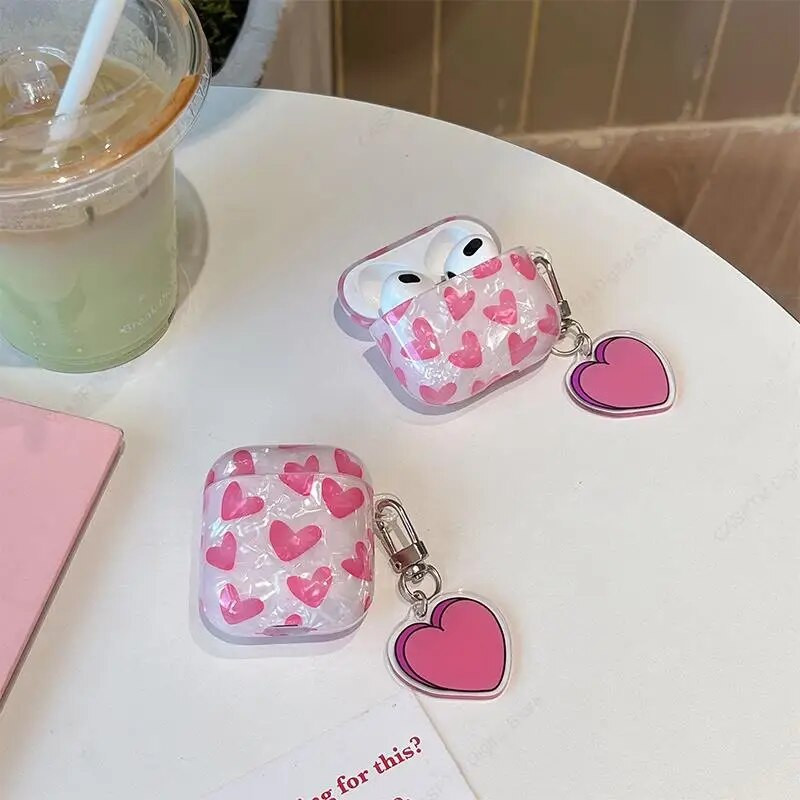 Luksuzna Pink Lover Heart torbica za AirPods Pro 2 3 Funda za slušalice za AirPods Pro 2. Pro2 Generation Coque za AirPod Pro 2 USB C