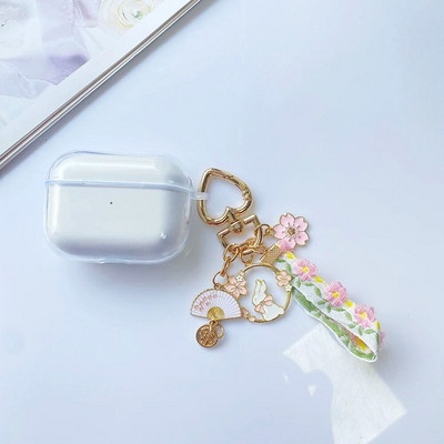 Mielas su grandinėle dangtelis Apple AirPods 1 2 3 dėklas Prabangus drugelis raktų pakabukas Ausinių dėklas, skirtas AirPods PRO dėklo dėžutės airpods 3