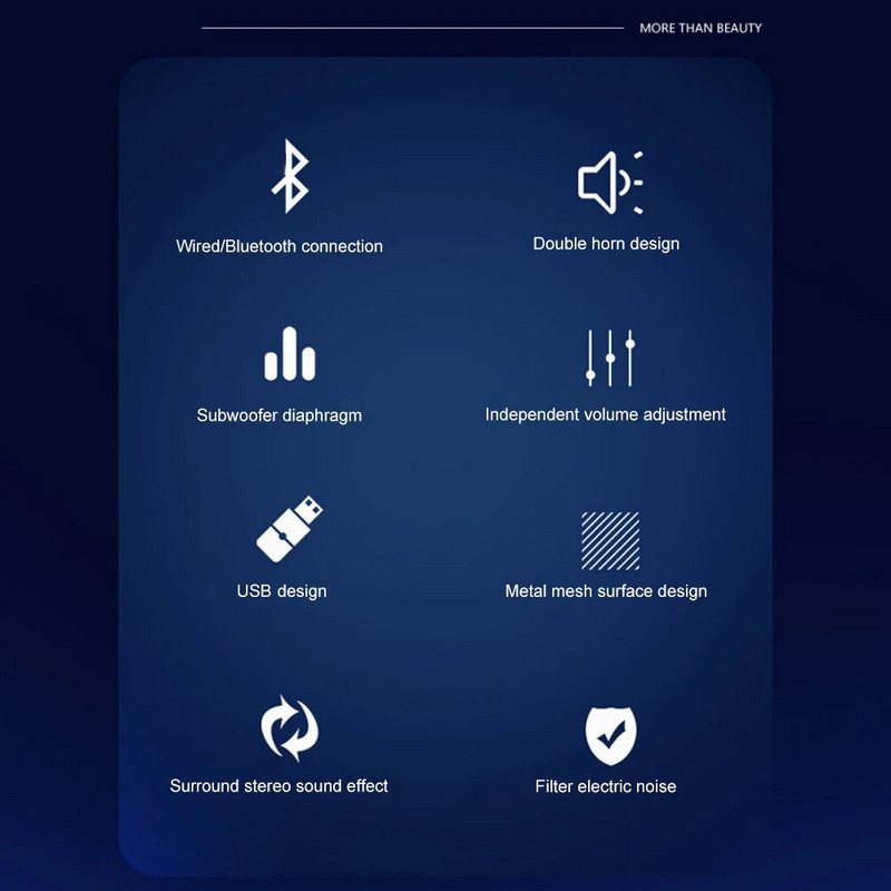 6D Surround Soundbar Bluetooth 5.0 számítógépes hangszórók vezetékes sztereó mélynyomó hangsáv laptop számítógéphez házimozi TV kiegészítő hangszóró