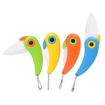 Φορητό μαχαίρι πουλιών Κεραμικό μαχαίρι για φρούτα και λαχανικά Τσέπη διπλωμένο μαχαίρι μοτίβο πουλιών Εργαλείο κουζίνας λαχανικών Χαριτωμένο μαχαίρι φρούτων