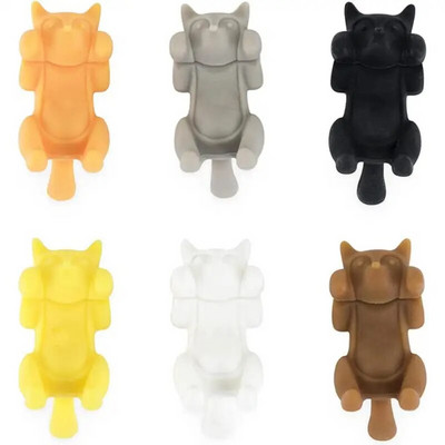 rinkinys Kitten Wine Cup Recognizer Nešiojamas pakabinamas Miau vyno taurės žymekliai Įrankiai Virtuvės silikoniniai kačių segtukai ženklinimo reikmenys