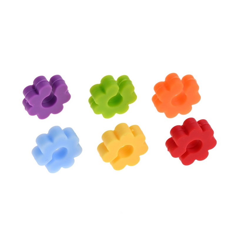 30 tk lillekujuline veiniklaasi marker silikoonist joogiklaasist identifitseerimissilt Värviline tassi silt baari peotarbed