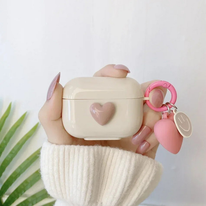 fundas for airpods Pro 2 dėklas mielas meilės grandinėlė Ausinių dėklai airpods 2 / air pods 3 silikoniniai auskarai Cover air pods pro 2