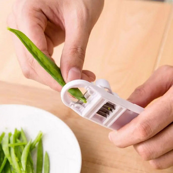 Πράσινο φασολάκι Mini French Bean Slicer White Vegetable Slicer Runner Cutter Εργαλείο κουζίνας Λειτουργικός κόφτης λαχανικών
