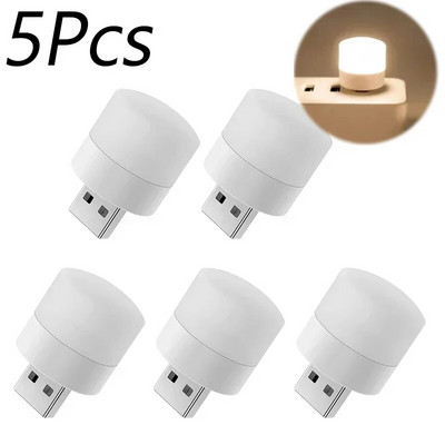 Mini USB naktinė lemputė Mini lemputė Šilta balta akių apsaugos knyga Skaitymo lemputės Kompiuteris Mobilus Įkrovimas Naktinės lempos lemputės