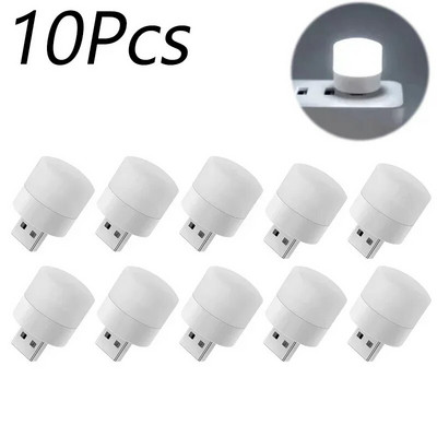 Mini USB naktinė lemputė Mini lemputė Šilta balta akių apsaugos knyga Skaitymo lemputės Kompiuteris Mobilus Įkrovimas Naktinės lempos lemputės