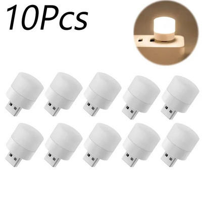 Mini USB naktinė lemputė Mini lemputė Šilta balta akių apsaugos knyga Skaitymo lemputės Kompiuteris Mobilus Įkrovimas Naktinės lempos lemputės